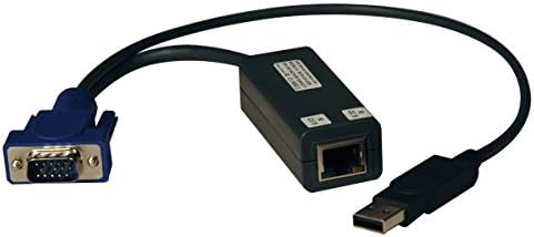 TRIPP ЛАЈТ KVM Switch USB Сервер Интерфејс Единица Виртуелна Медиуми HD15 USB RJ45(B078-101-USB-1)