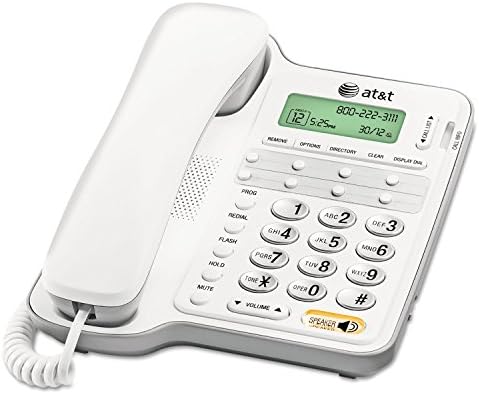 AT&T CL2909 Corded Звучникот со caller ID/повик на чекање, Бела