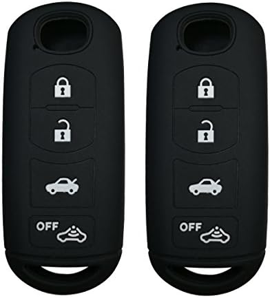 Coolbestda 2 парчиња Силиконски Копче Фоб Далечински Кожата Keyless Јакна Заштитник Паричникот за 2018 2017 Mazda CX-5 CX-7 CX-9