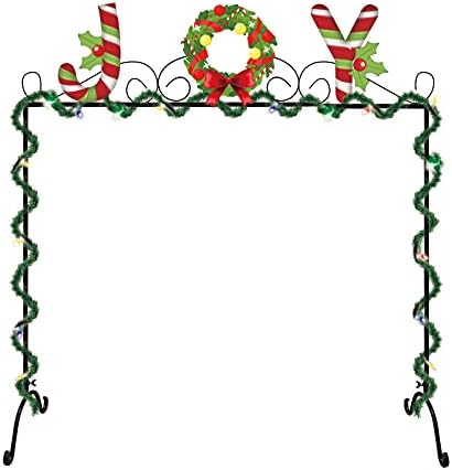 Божиќ Порибување на Носителот - Метал РАДОСТ Порибување на Носителот Мирување w Гарланд Lights - Прилагодете на 6 Куки - Слободен