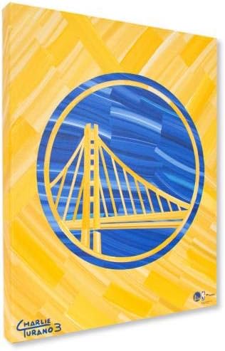 Golden State Воини 16 x 20 на Логото Галерија Завиткани Украсени Giclee - Оригинални НБА Уметност и Печатење
