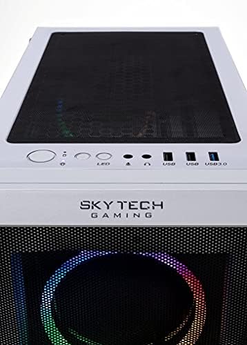 SkyTech Хронос Игри на Компјутер PC Desktop - AMD Ryzen 5 5600X 3.7 GHz, RTX 3070 Ti 8G, 1TB Gen4 NVMe SSD, 16GB DDR4 3200, RGB Фанови,
