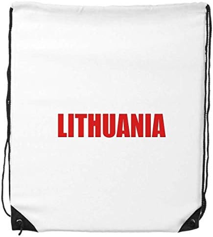 Литванија Име На Земјата Црвено Drawstring Ранец Шопинг Спортски Торби Подарок