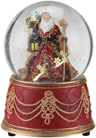 Римската Дедо мраз со Снегулки Музички Ви Посакуваме Среќен Божиќ 100mm снежна топка
