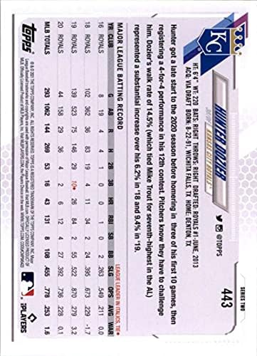 2021 Topps #443 Ловец Dozier Канзас Сити Royals Серија 2 MLB Бејзбол Трговски Картичка