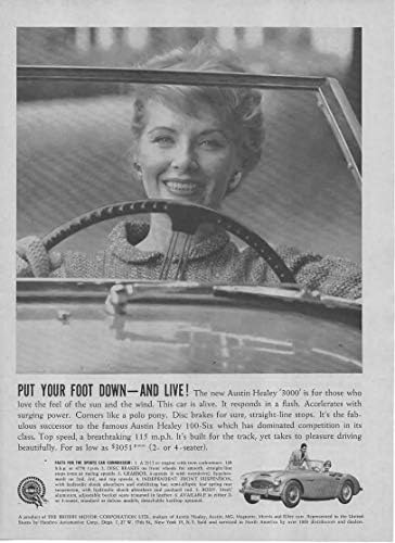 Сет од 3 Списанието се Печати Реклами: 1960 Austin Healey 3000, Самовила,Шансите На Омилени. Да ја искористам Оваа Убавина Надвор