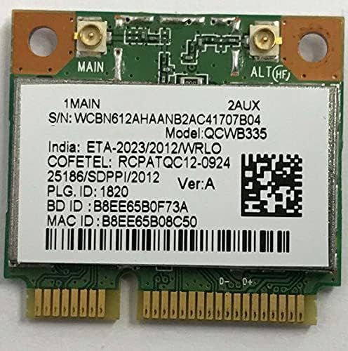 langchen QCWB335 AR9565 802.11 n Безжична Bluetooth Мини PCI-e Половина Картичка Адаптер WCBN612AH