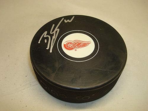 Brendan Смит Потпишаа Детроит Црвени Крила Хокеј дух пакостник Autographed 1B - Autographed NHL Пакови