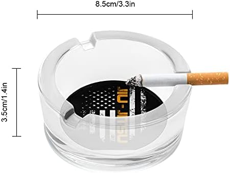 Jiu Джицу САД Знаме Цигари Пушачите Стакло Ashtrays Пепел Послужавник За Домашна Канцеларија Tabletop Биро Декорација