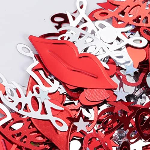 3000pcs Денот на Вљубените, Љубов Срцето Confetti Sequin Црвени Усни љубовно Писмо за Свадба Ден на Мајката Годишнината Партија Табела