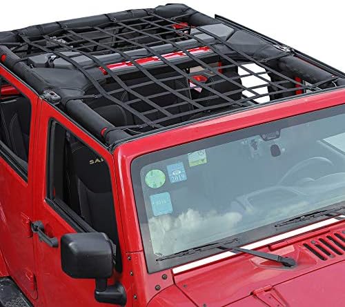 RT-TCZ Мрежа Покрив Врвот Нето Воздржаност Заштитна Товар Нето Багажникот Нето за Jeep Wrangler 2018 2019 2020 Л JLU 4 Вратата Л