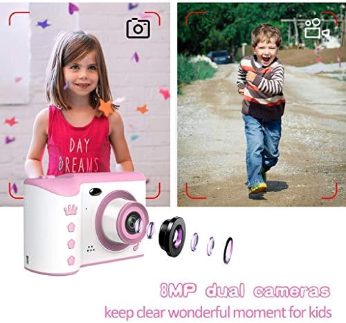YLHXYPP Деца Камера Дигитални Камери за Деца Детска Видео Камера со 32GB SD Картичка Мини Цртан филм Дете видео камера за Девојки