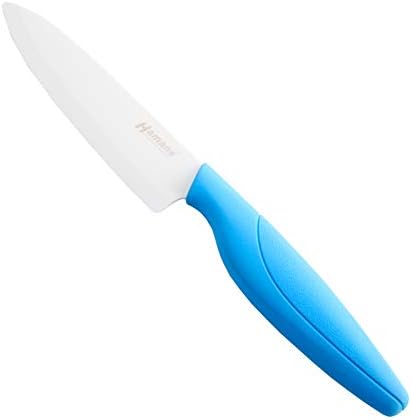 Керамички Нож 6 Инчи Ултра Остри Професионален Готвач Кујна е Нож со Дамка Отпорни, Мулти-Боја Рачки (Сина)