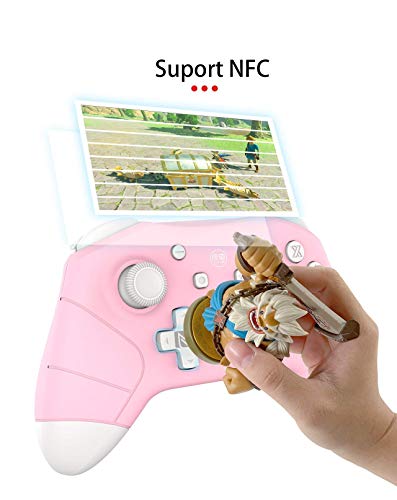 IINE Безжичен Контролер за Nintendo Вклучите/Лајт/Прекинувач OLED,Со Amiibo/Авто-оган/автоматиката/повратна информација на Вибрации
