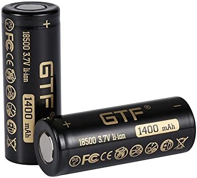 Батерија на Gtf 18500 1400Mah Реалниот Капацитет 3.7 V Li-Ion Батерија за Светло Играчка Електронски Производ 3.7 V Рамна Глава Батерии.
