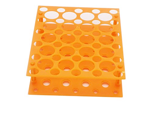 50 Добро Центрифуга Цевка Решетката за 10ml/15ml/50мл Лабораторија Пластична Цевка Рек-Носител (Пакет на еден) (Портокалова)