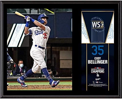 Коди Bellinger Лос Анџелес Затајувачите 2020 MLB Светската Серија на Шампионите 12 x 15 Sublimated Плакета - MLB Играч Плакети и