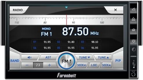 Farenheit F-721NX Ingenix GPS Навигацијата во Една Цртичка DIN DVD AM/FM Приемник со 7-Инчен Прекумерно LCD Екран и Bluetooth v2.1