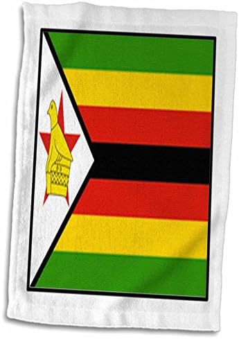 3D се Зголеми Фотографијата на Зимбабве Знаме Копчето Рака/Спорт Крпа, 15 x 22