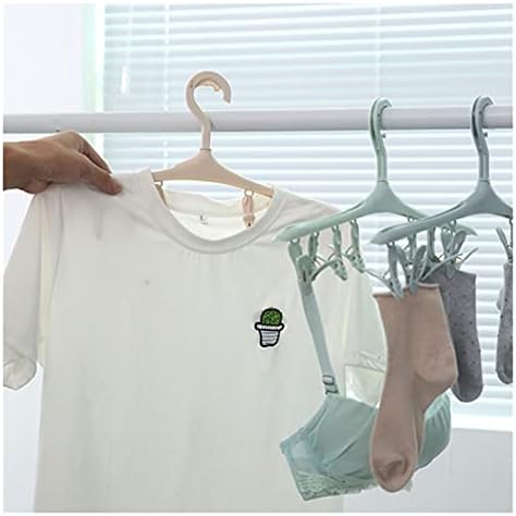 Bevve Одговараат на Закачалки 10pcs 8 Клипови Облека Закачалка Пластични долна облека Чорапи Сушење Клипови Водоотпорен Преносни