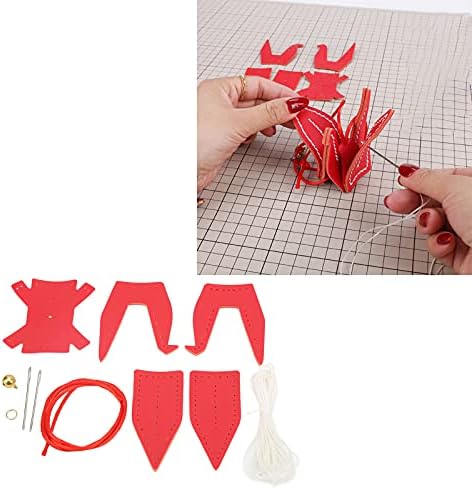 DIY Хартија Кранови Убава Оригами Кран Мека Кожа Креативни Црвено Недовршени Кран за Семејството и Партијата Декорација