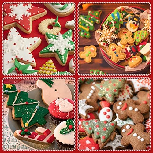 11 Компјутери Божиќ Колачиња Секачи, Hibery Празник Cookie Секачи Божиќ, Снегулка, Божиќ Ѕвезда Дрво, Gingerbread Човекот, Ракавица