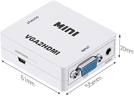 TJLSS Преносни Мини VGA да HDMI Конвертор VGA2HDMI Видео Кутија Аудио Адаптер 1080P за Лаптоп HDTV Проектор ТВ