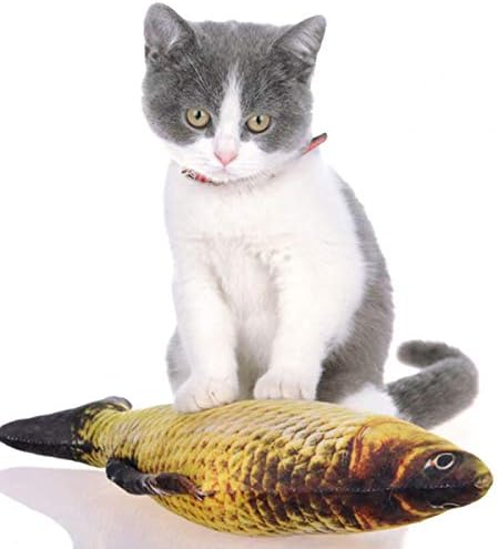 ocijf179 Мачки Играчка домашно Милениче Мачка Вештачки Кадифен Риба во Облик на Catnip Стоматолошки за Нега на Забите се Чисти Џвакање