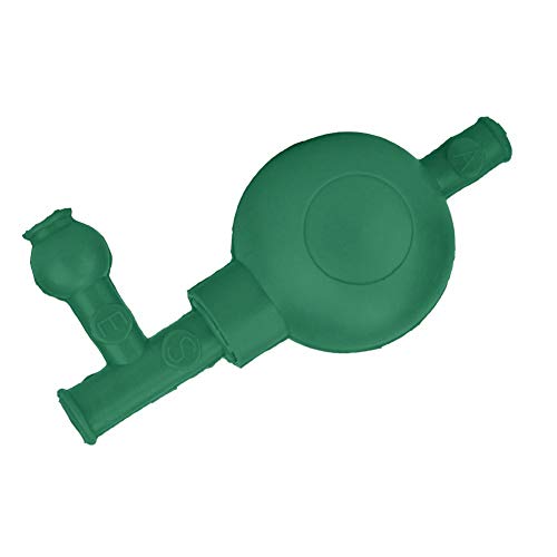 Гума Pipette Додатен Labware Гума Вшмукување Сијалица Пополнување Топката со 3 Вентили Pipettor Додаток за Хемија Labware(Зелен)