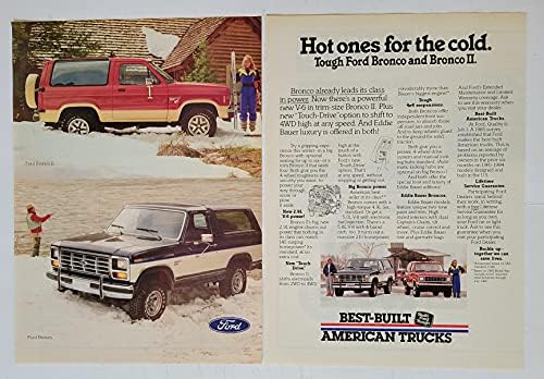 Списанието се Печати ад: 1986 Ford Bronco и Bronco II, 4.9 L Шест, 5.0 L V-8, 2.9 L V-6, Еди Bauer Издание, Снег Зима сцена,Топла