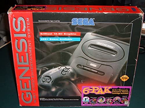 Sega Genesis Систем со 6-pak игра вклучени!