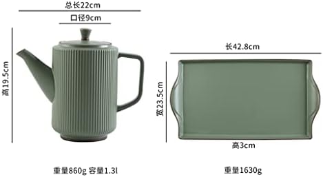 ZLYPSW Керамика Кафе Чашата и Чинијата Teapot Поставите Млеко за Пиење Чаша Домаќинство Кафе Кафе Прибор (Боја : C, Големина : Како