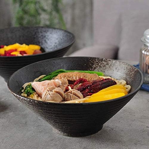 Супа сад, Јапонски Стил Cerami 9 Инчен Керамички Мешање Чаши Црно Sevres Порцелански Сад Креативни Прибор за јадење Dinnerware со