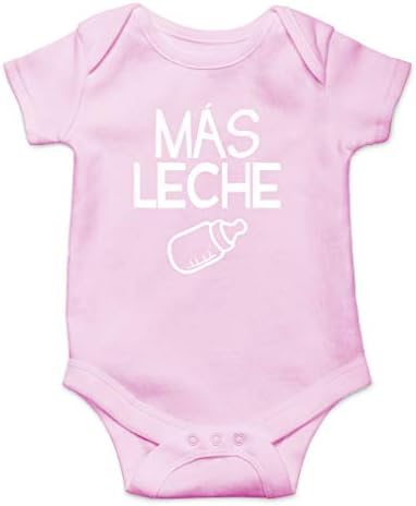Mas Leche - Шпански Фраза Повеќе Млеко - Но Прво Млеко Ве Молиме - Симпатична Едно Парче Бебе Бебе Bodysuit