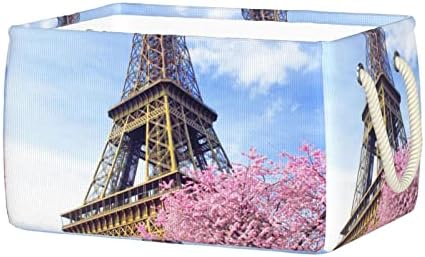 ZHRYMIFE Париз Кула за Чување на Кутии со Рачки Водоотпорен и Издржливи Складирање Кошеви за Организирање на Облека за Складирање