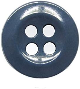 ButtonMode Работилница Индустриска Сила Кошула со Копчиња Вклучува 22 Копчиња Мерење 13mm (1/2 Инчи) за Кошули, Сива Сини, 22-Копчиња