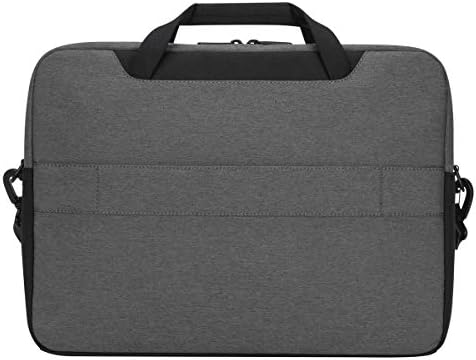 Targus Чемпрес Briefcase со EcoSmart Дизајниран за Бизнис Патник и Училиштето одговара до 15.6-Инчен Лаптоп/Лаптоп, Светло Сива (TBT92602GL)