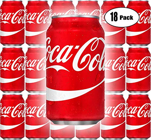 Кока-Кола, кока кола Класик, Оригинални, 12oz Лименки (Пакување од 18, Вкупно 216 мл)