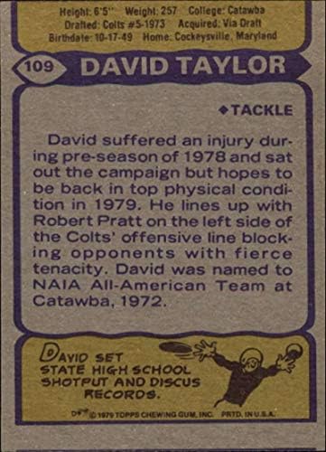 1979 Topps 109 Дејвид Тејлор Балтимор Colts МАК Фудбалот Картичка NM-MT
