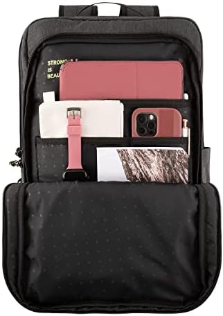 [U] со UAG Ранец Секојдневен Торба за Лаптоп, Вклопува до 16-инчен Уред, Mouve Слез & Додаток Торбичка Патување Козметички Торба