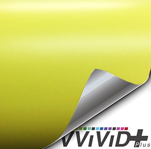VViViD+ Мат Метален Daytona Жолта Винил Заврши Тркалаат (50ft x 5ft)