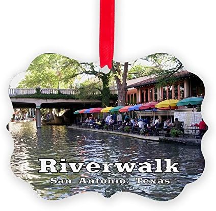 CafePress Riverwalk, Сан Антонио,Тексас Слика Украс Божиќ Украс, Декоративни Дрво Украс