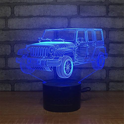 Прекрасна Автомобил 3D Илузија Безжична Bluetooth Звучник Ноќ Светлина Одлична Визуелна Бои Менување на Оптички Маса Маса Светилка
