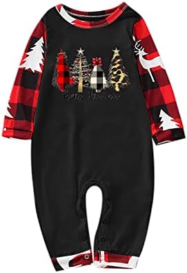 Божиќ Пижами за Семејството Симпатична Ирваси Графички Појавување на Семејството Пижами Поставете Мека Удобен Plaid Jammies Sleepwear