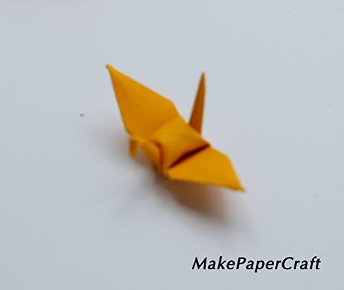 1000 Оригами Хартија Кранови Жолта Оригами Кран Направени од Мали 3.81 cm 1.5 инчен за Свадба Оркестарот Годишнината Подарок Вљубените
