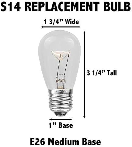 Новина Светла 25 Пакет со Вжарено LED S14 Отворено Патио Lumiled Замена Светилки, Топло Бела, E26 Медиум База, Shatterproof Пластика