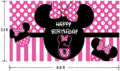 Мини Маус 6-ти Роденден Позадина, Мини Маус 6-ти Роденден Банер Партија Материјали, Мини Маус 6-ти Роденден Украси, Шестиот Роденден