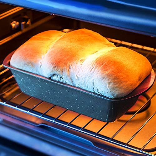 4PCS Медиум Леб Леб Пан, Не-стап Слој Јаглероден Челик за Печење Леб Пан (Злато/ Розова/Сино/Сива),Безбедноста леб Леб Пан