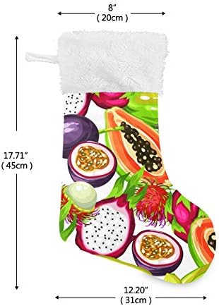 Qilmy Божиќ Чорапи Голема Бонбони Pitaya Овошје Чорапи Stuffers Деца Персоналните Sock со Кристално Сомот Украси за Божиќ Дома Одмор