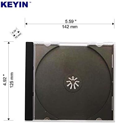 KEYIN Стандардна Црна CD Бисер на Случај - Премиум, 50 Пакет